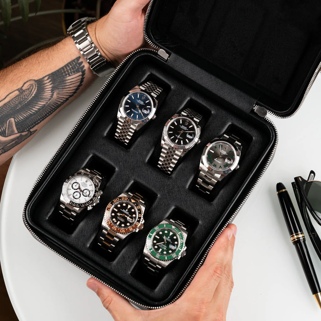 Black Saffiano Watch Box – 6 Watches - Image 2