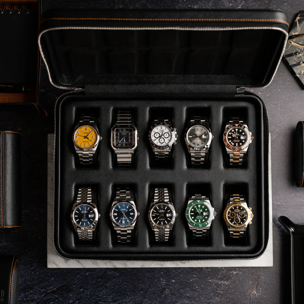 Black Saffiano Watch Box – 10 Watches - Image 2
