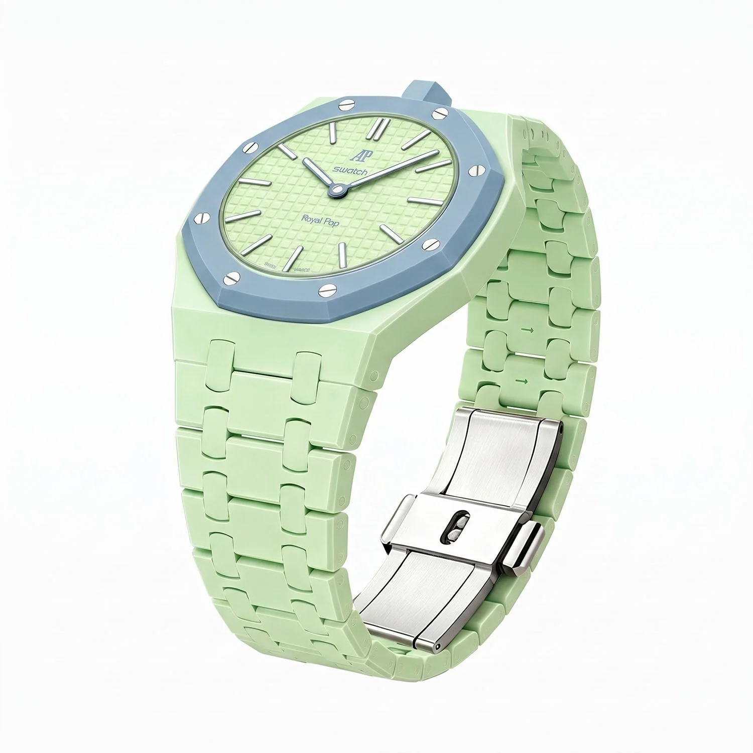 Blaue Acht Swatch x AP Royal Pop Ceramic Case-Strap - Image 4