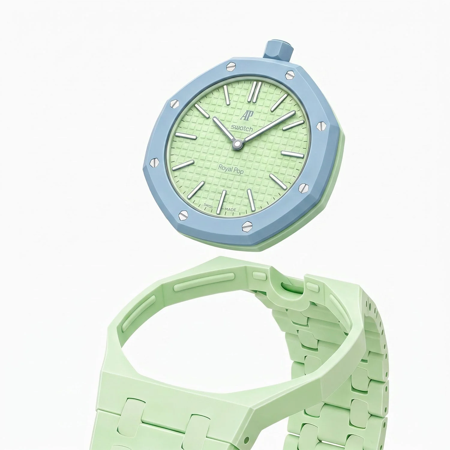 Blaue Acht Swatch x AP Royal Pop Ceramic Case-Strap - Image 5