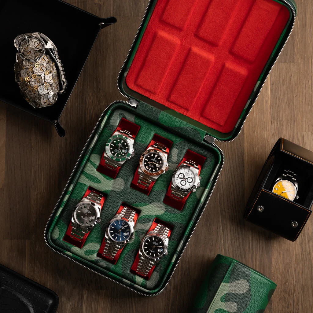 Green Camo Watch Box – Six Watches - Image 2