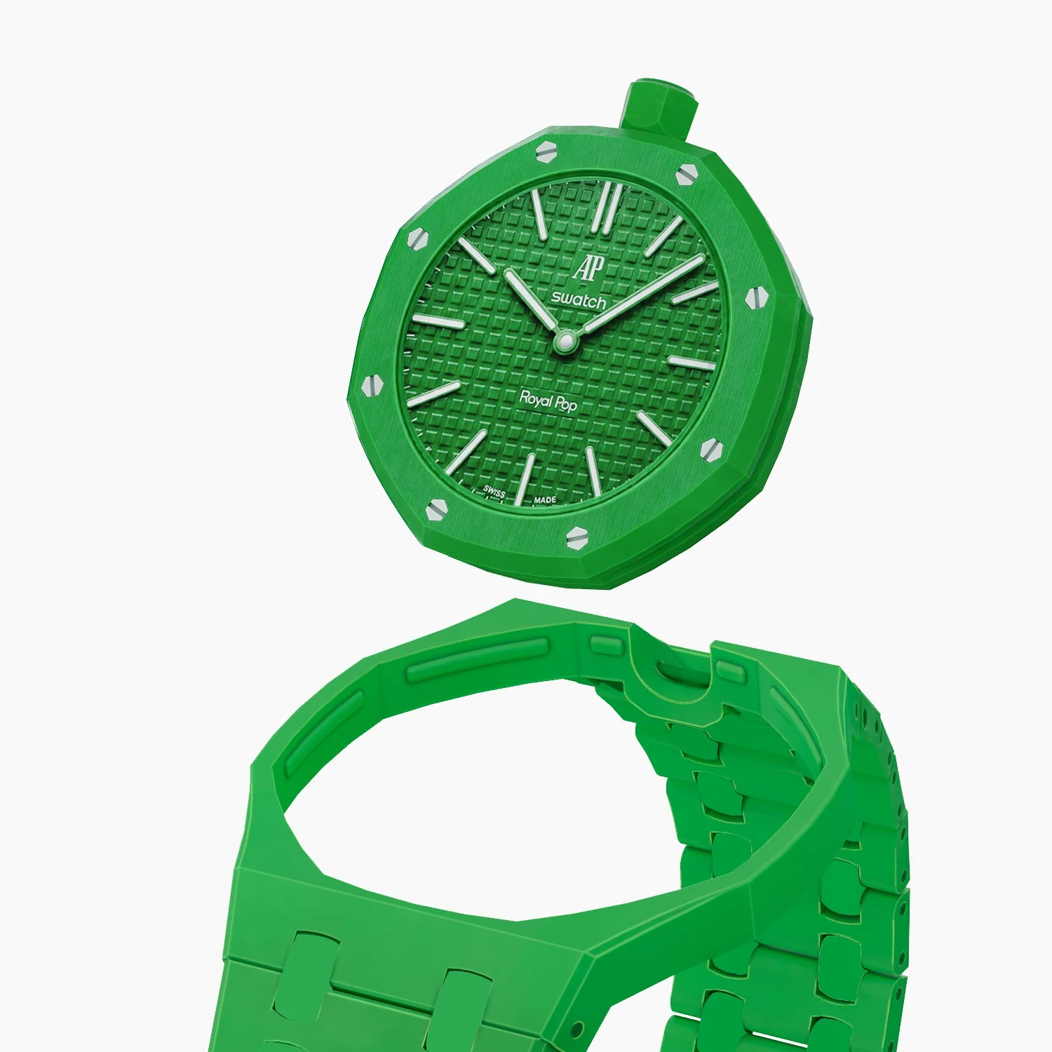 Green Eight Swatch x AP Royal Pop Ceramic Case-Strap - Image 6