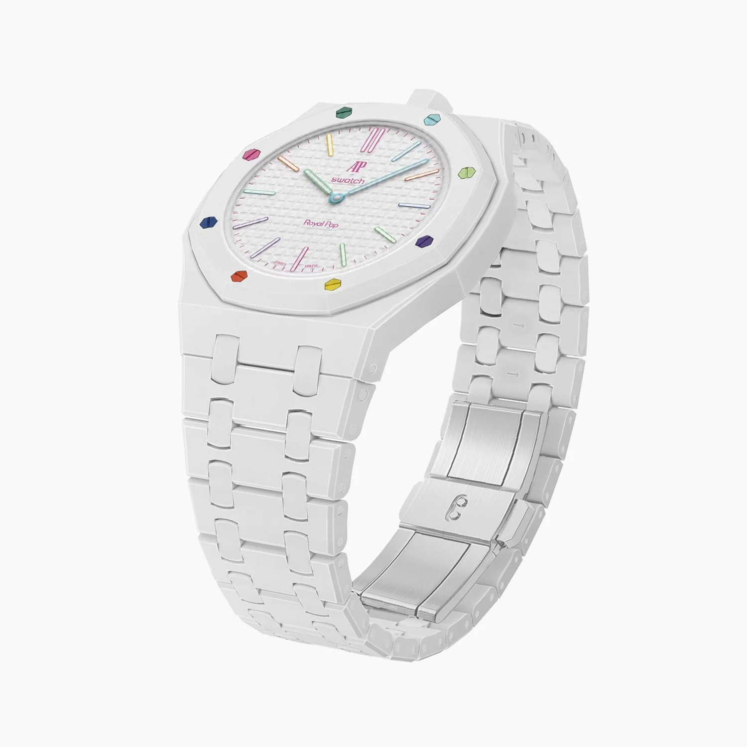 Huit Blanc Swatch x AP Royal Pop Ceramic Case-Strap - Image 5