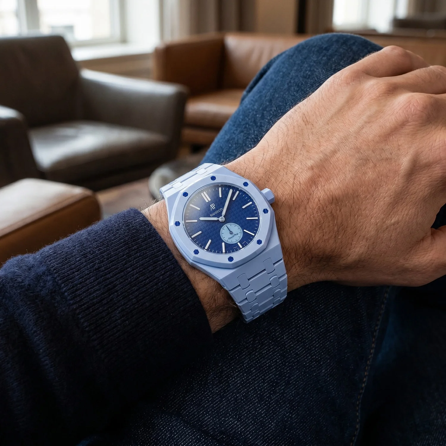 Lan Ba Swatch x AP Royal Pop Ceramic Case-Strap - Image 3