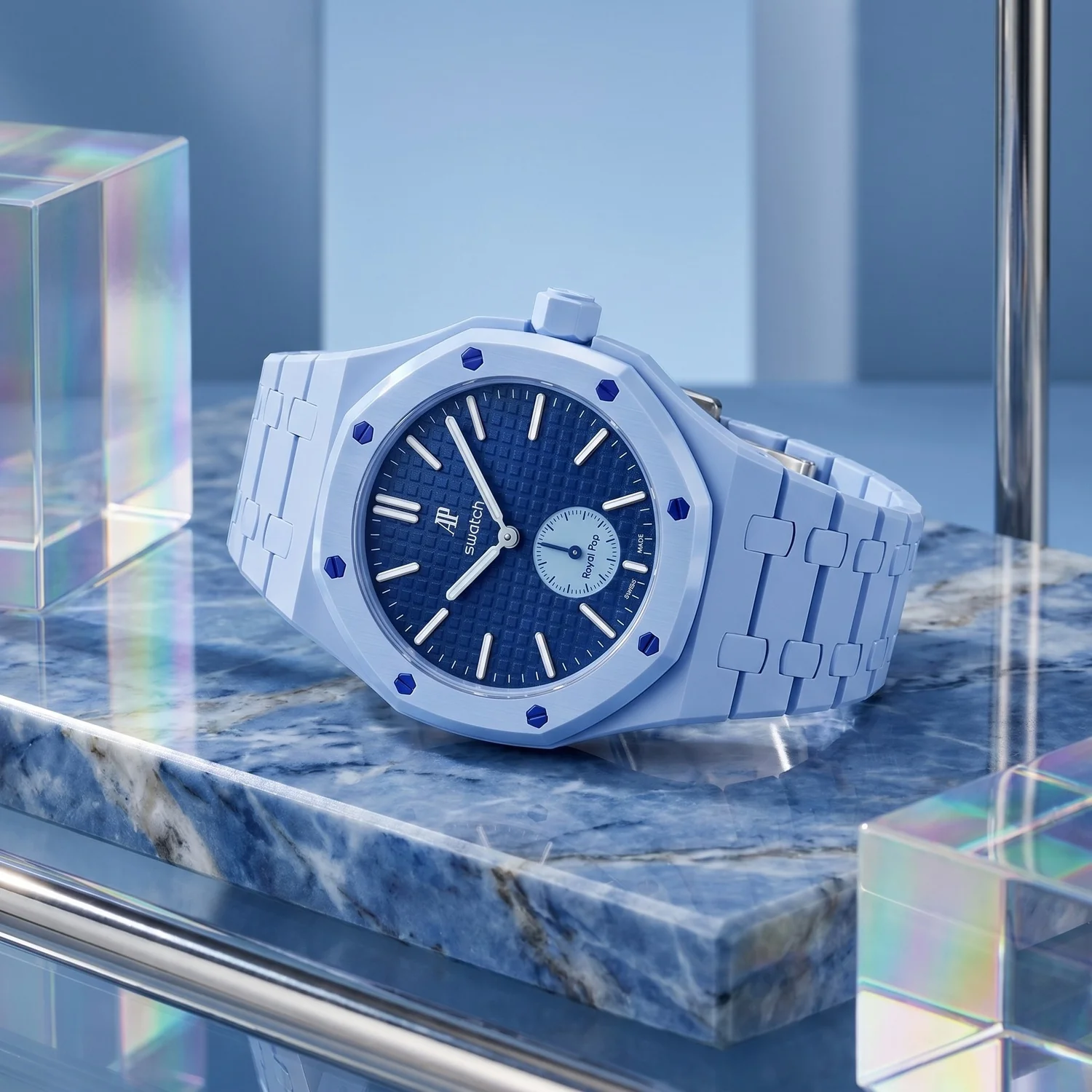 Lan Ba Swatch x AP Royal Pop Ceramic Case-Strap - Image 4