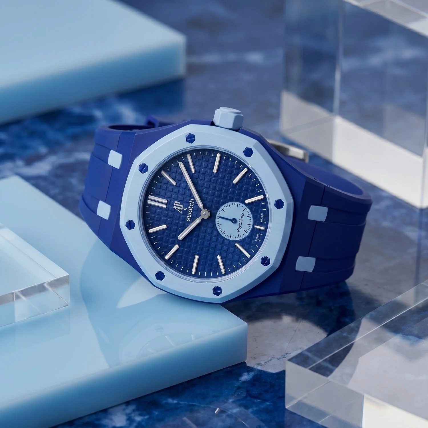 Lan Ba Swatch x AP Royal Pop Rubber Case-Strap - Image 3