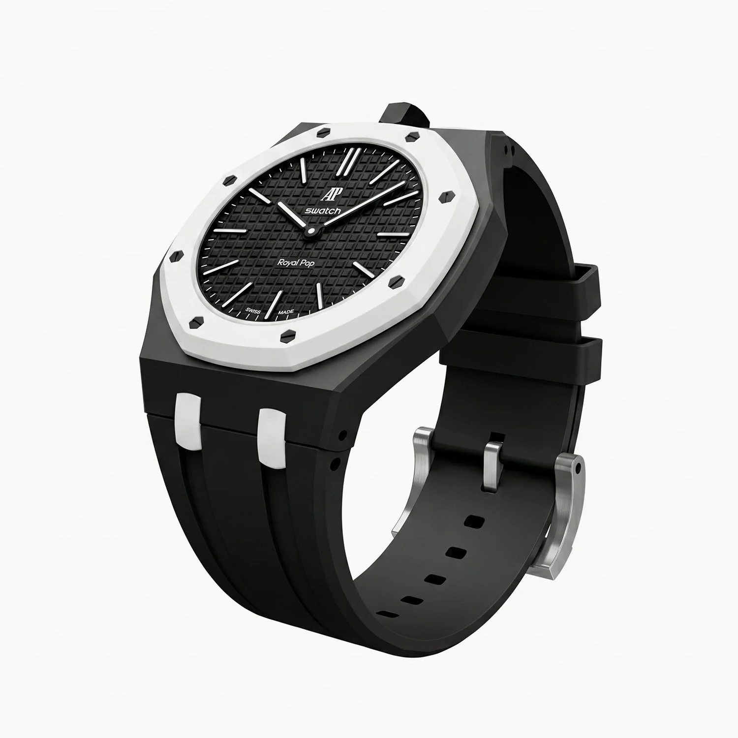 Ocho Negro Swatch x AP Royal Pop Rubber Case-Strap - Image 5