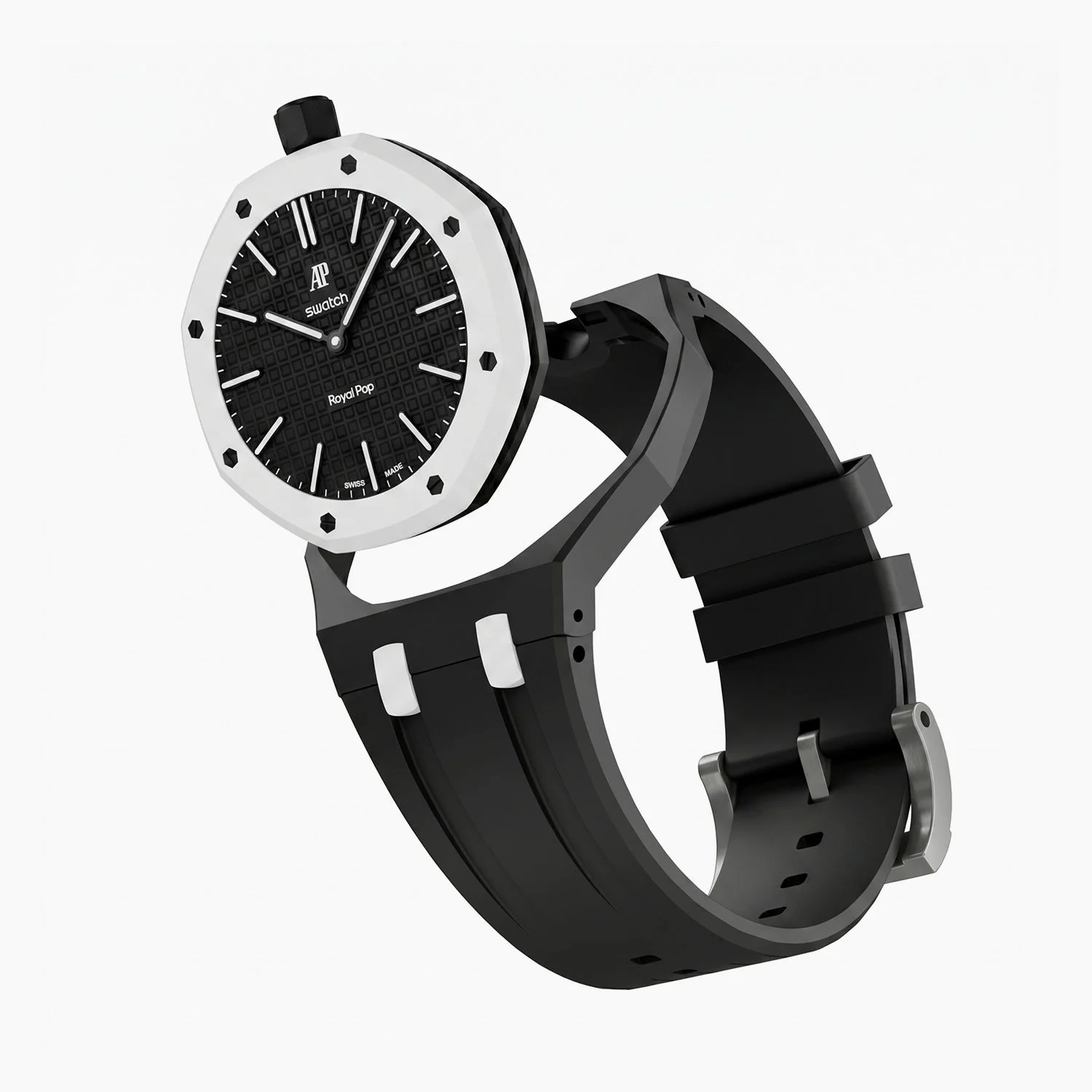 Ocho Negro Swatch x AP Royal Pop Rubber Case-Strap - Image 6