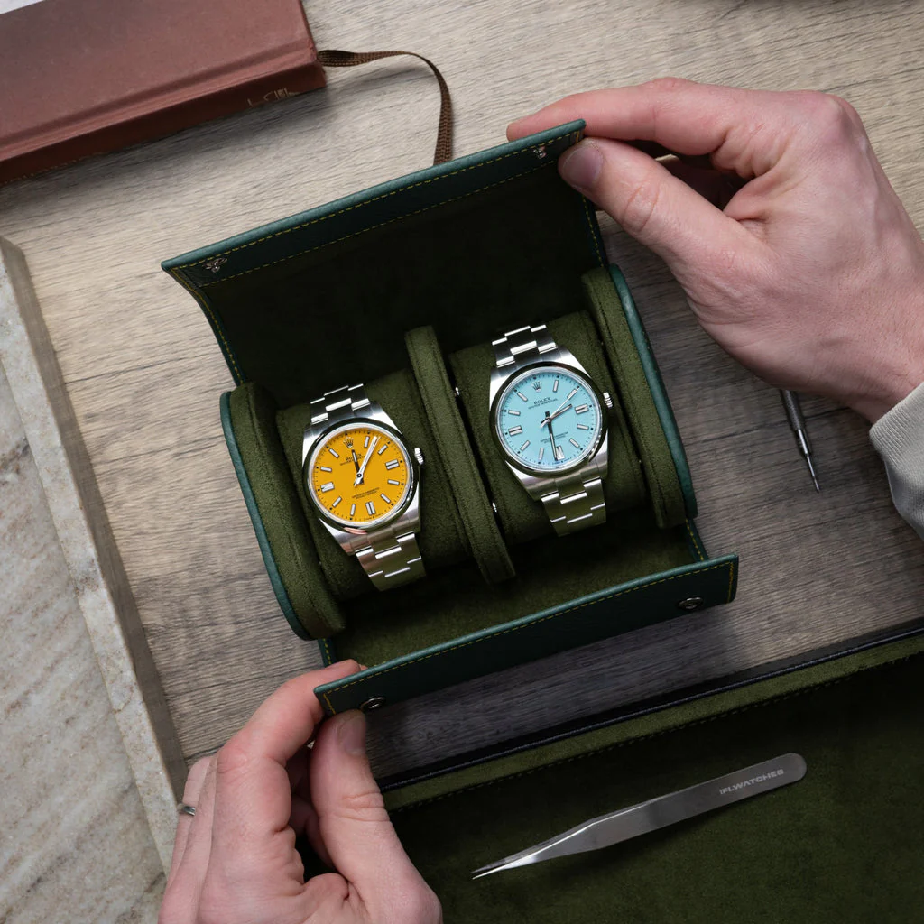 Olive Watch Roll – Two Watches - Image 2