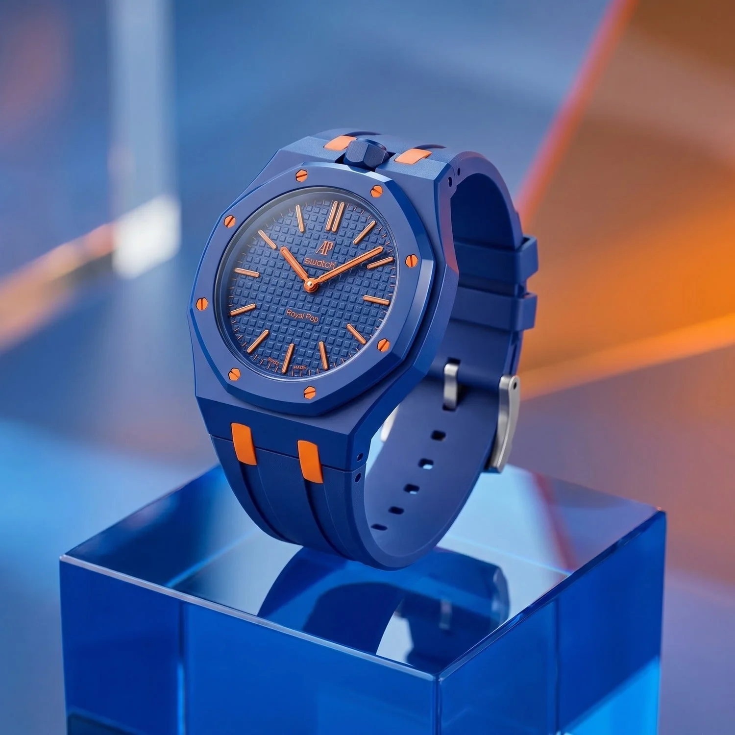 Orenji Hachi Swatch x AP Royal Pop Rubber Case-Strap - Image 3