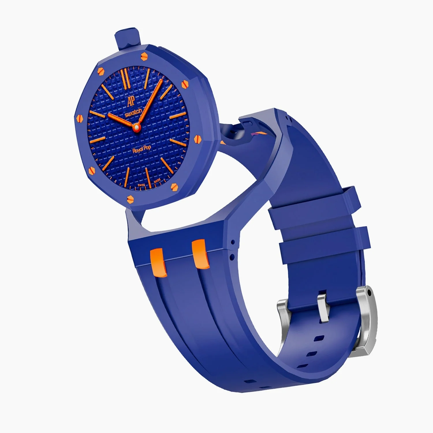 Orenji Hachi Swatch x AP Royal Pop Rubber Case-Strap - Image 5