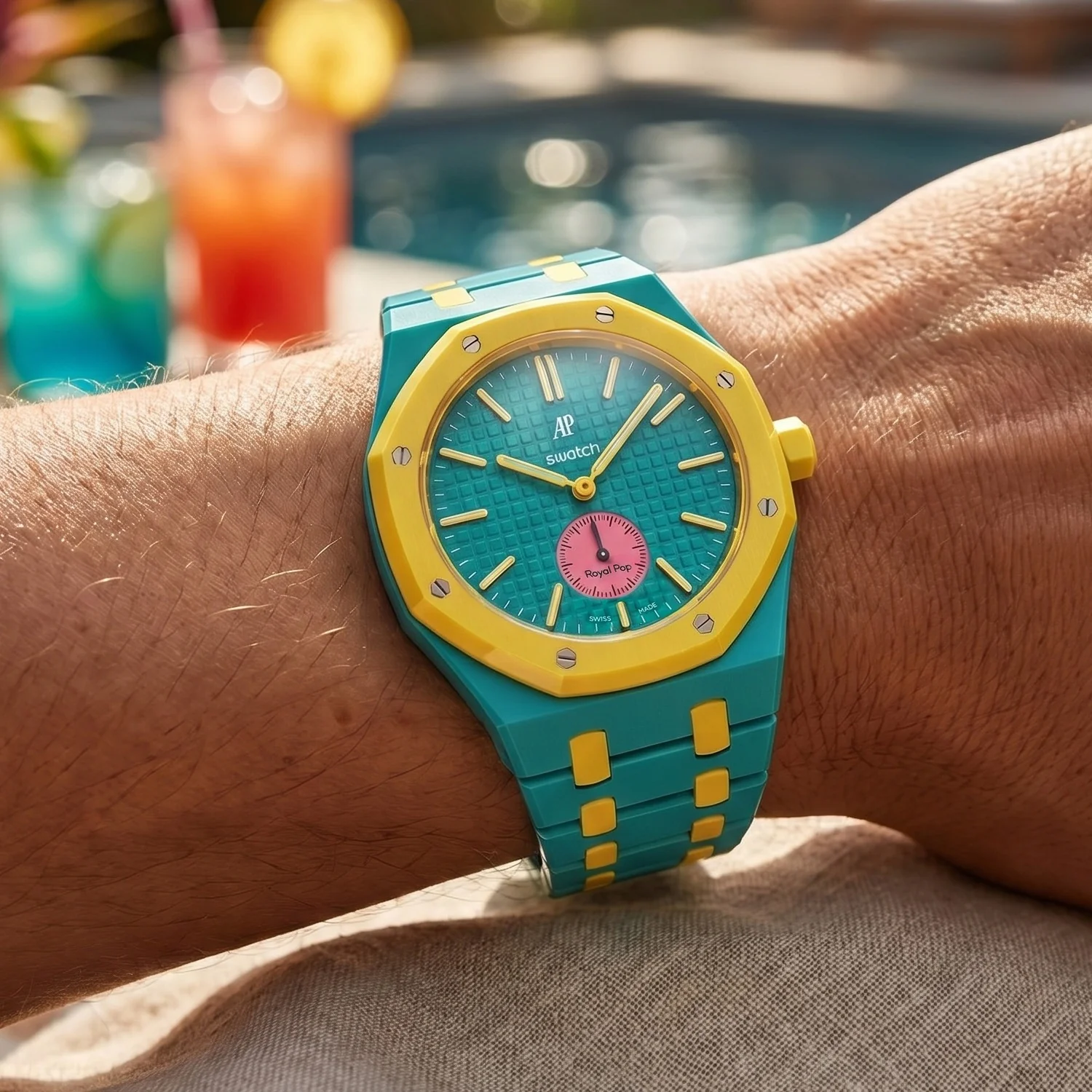 OTG Roz Swatch x AP Royal Pop Ceramic Case-Strap Teal - Image 3