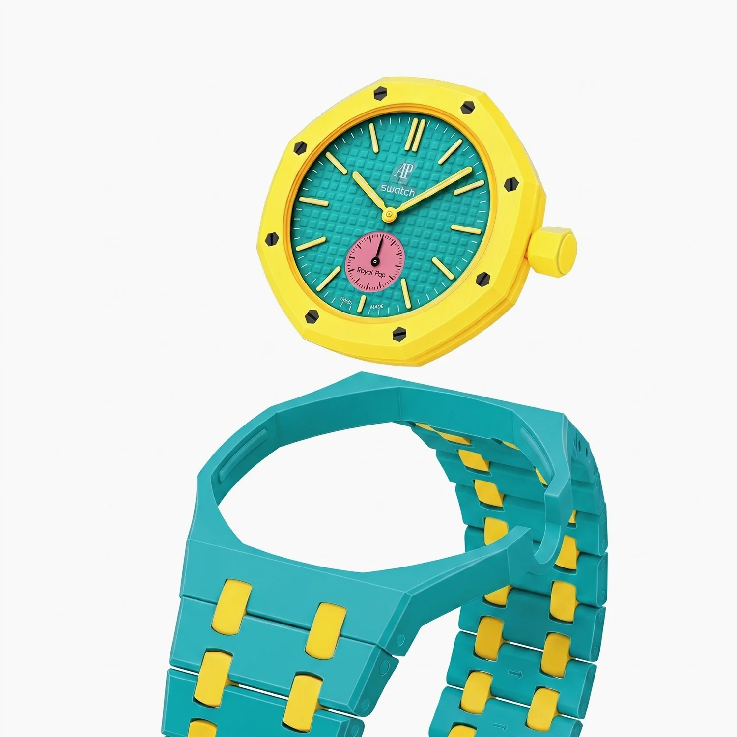 OTG Roz Swatch x AP Royal Pop Ceramic Case-Strap Teal - Image 6