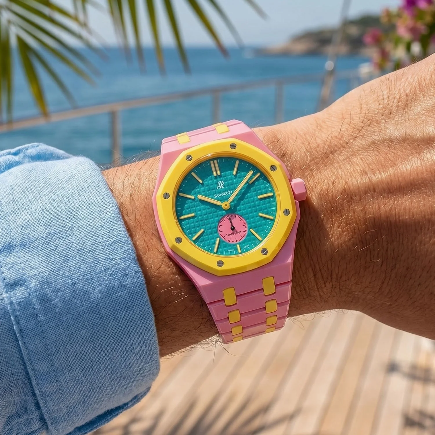 OTG Roz Swatch x AP Royal Pop Ceramic Case-Strap Pink - Image 2